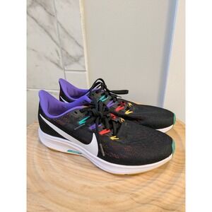 Nike Air Zoom Pegasus 36 Running Shoes Black Multi Athletic Sneakers‎ (Read)